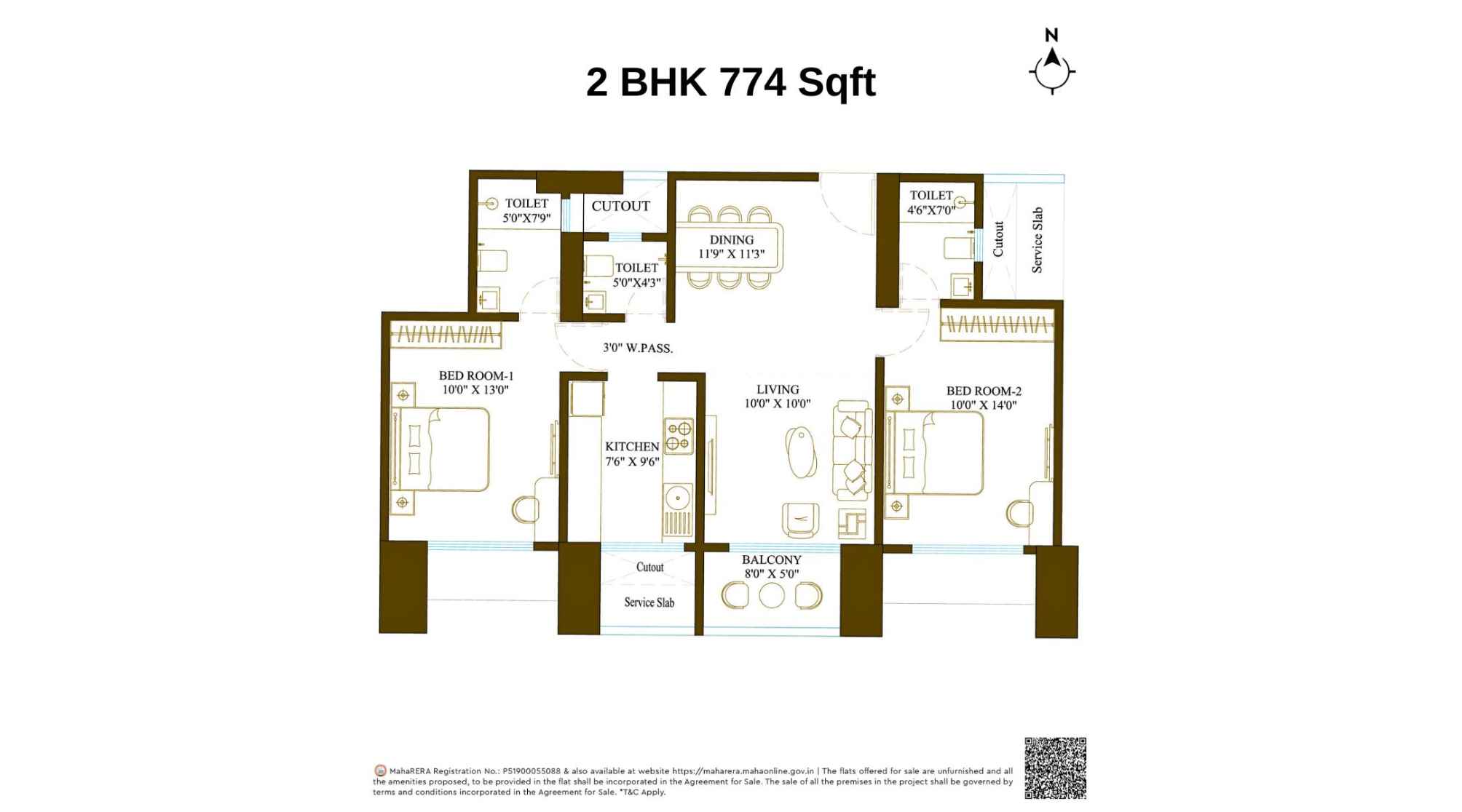 Promesa-Fremont-Floor-Plan-2-BHK-774-Sqft