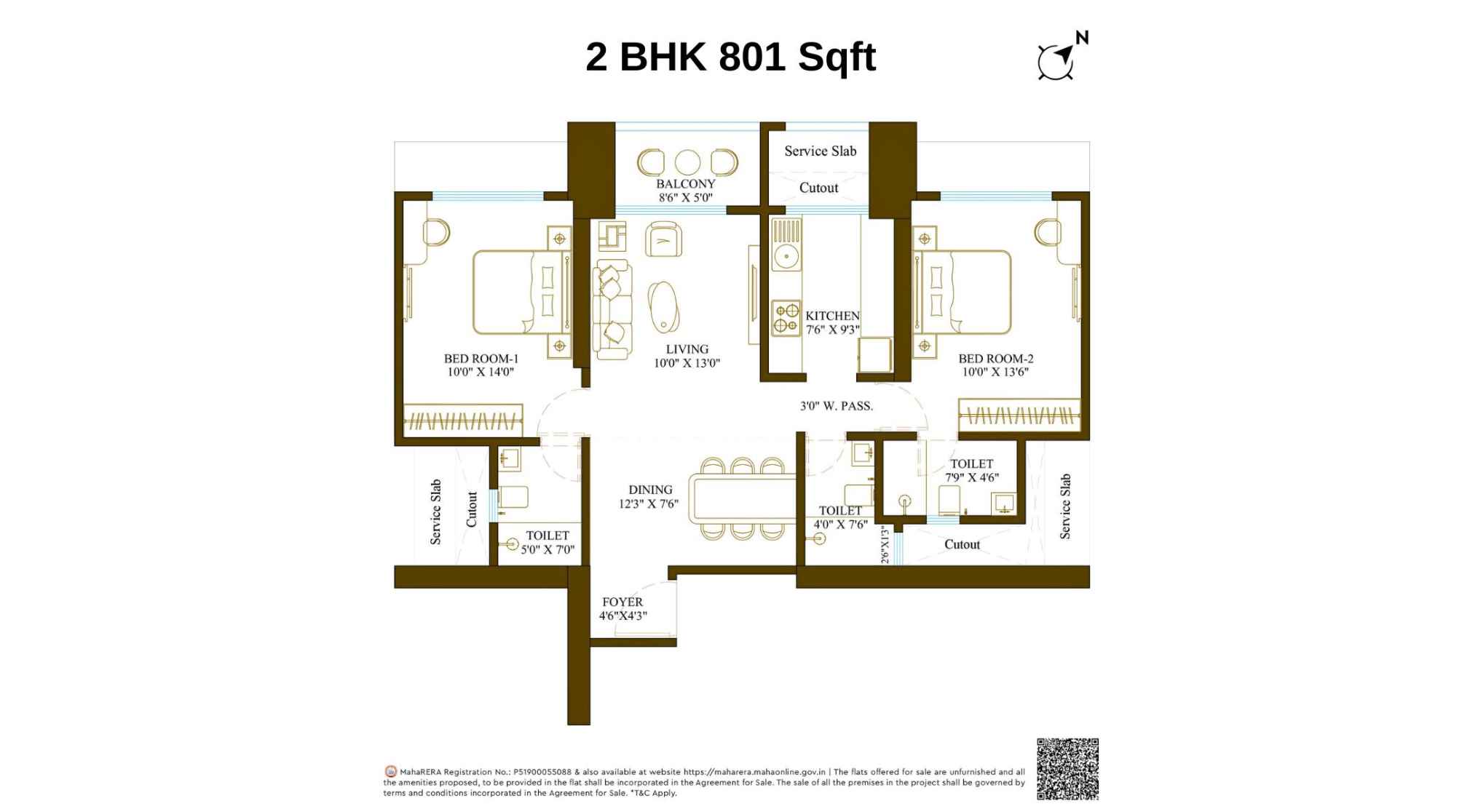 Promesa-Fremont-Floor-Plan-2-BHK-801-Sqft