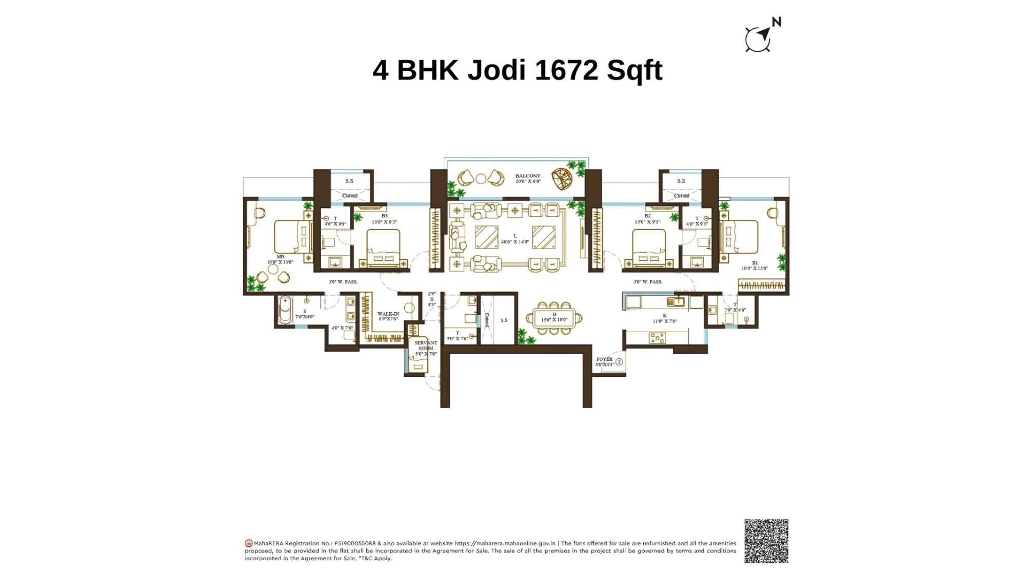 Promesa-Fremont-Floor-Plan-4-BHK-Jodi-1692-Sqft