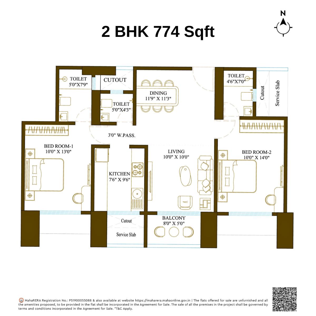 Promesa-Fremont-Floor-Plan-2-BHK-774-Sqft