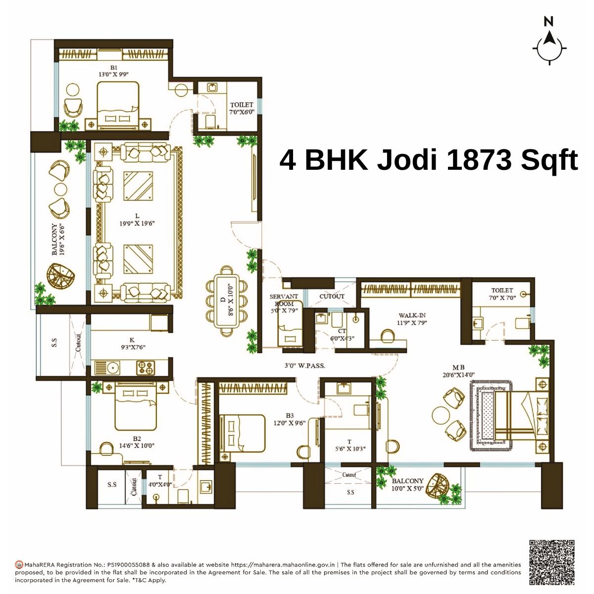 Promesa-Fremont-Floor-Plan-4-BHK-Jodi-1873-Sqft